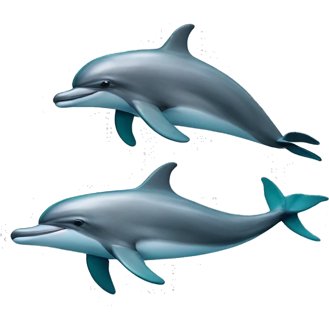 2 dolphins emoji