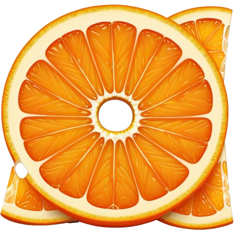 Half a slice of orange emoji