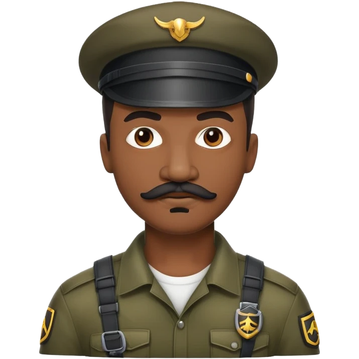 african-american web developer mustache mercenary black asymmetrical hacker emoji