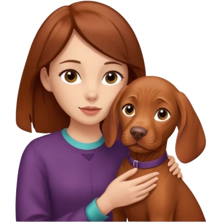 hungarian vyzsla with a brunette girl emoji
