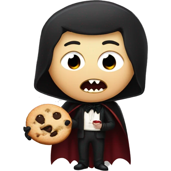 vampire eating a cookie  emoji