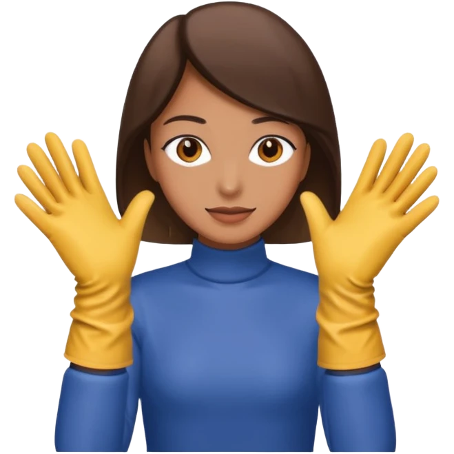 Stair Spotter with gloves. negative : character. emoji