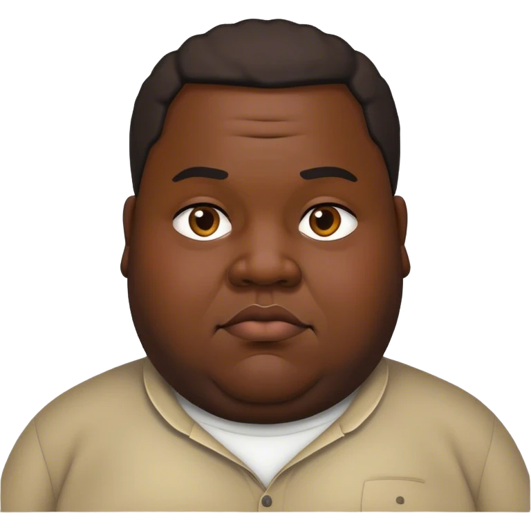 Super fat black guy emoji