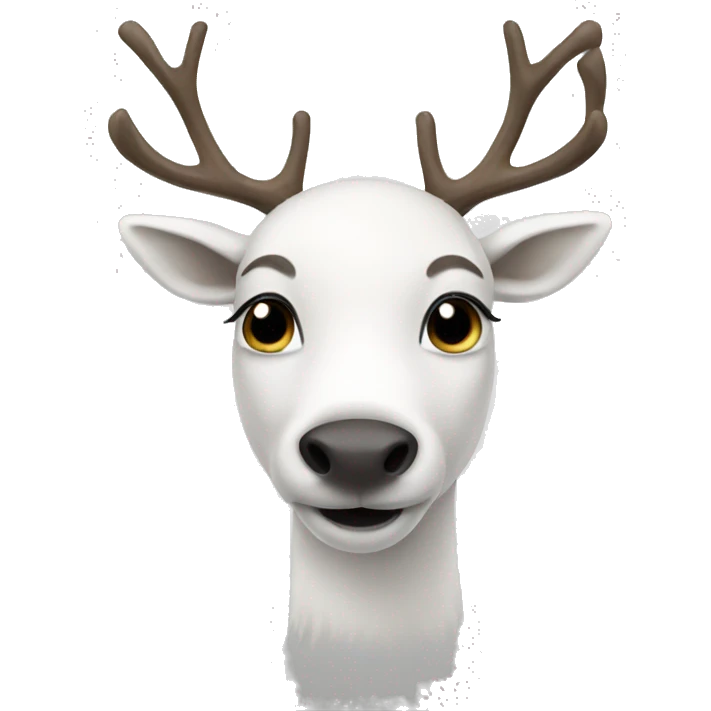 white-reindeer emoji