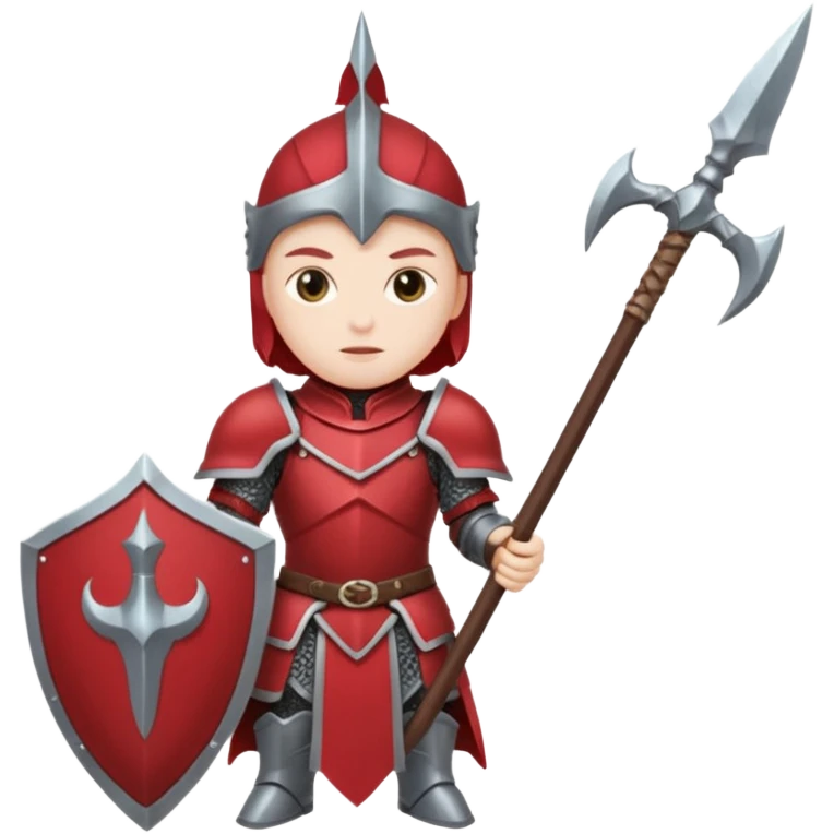 War + crimson armor + halberd emoji