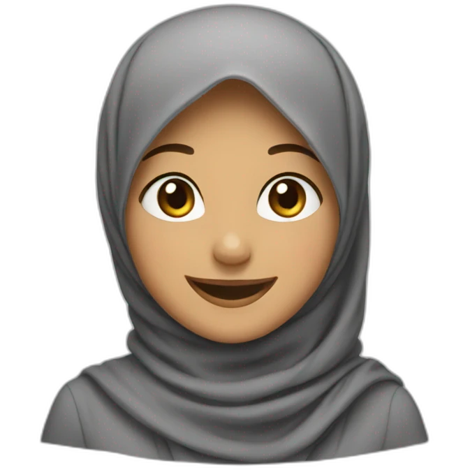 happy girl with hijab emoji