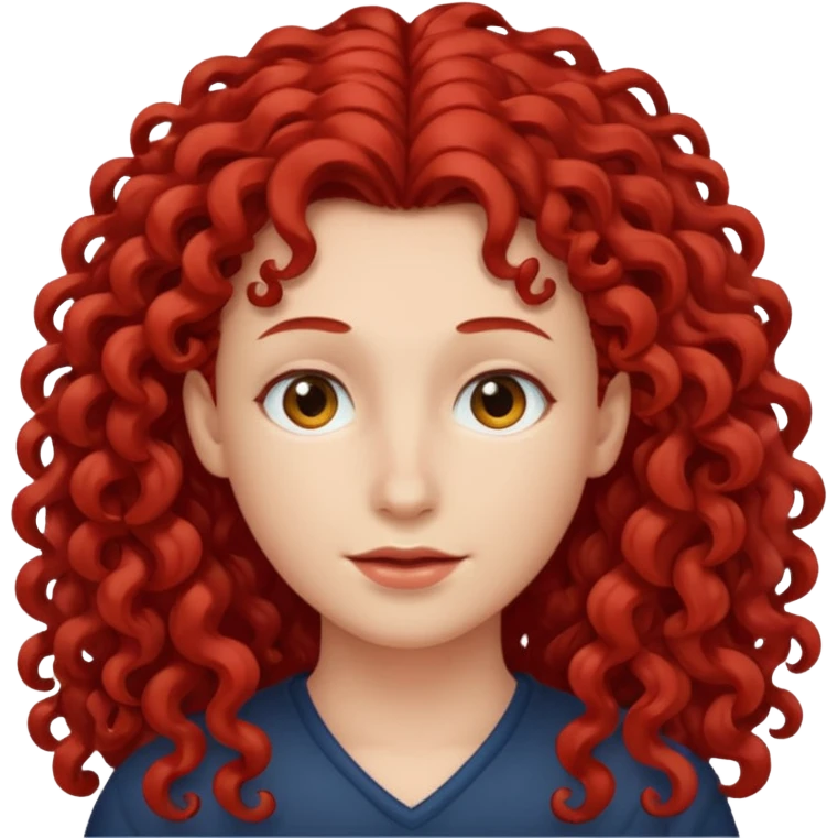 Pelirrojo pelo largo con rulos emoji