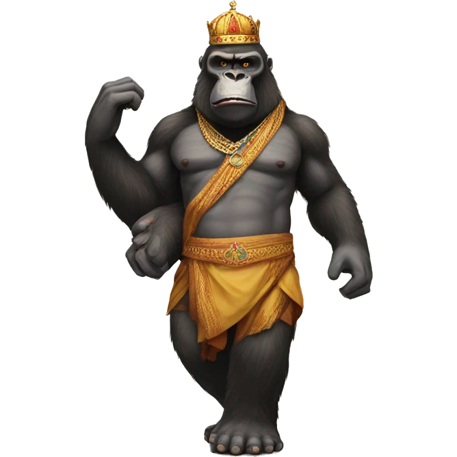king kong in india clothes emoji