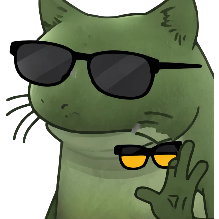 Cat with sunglasses emoji