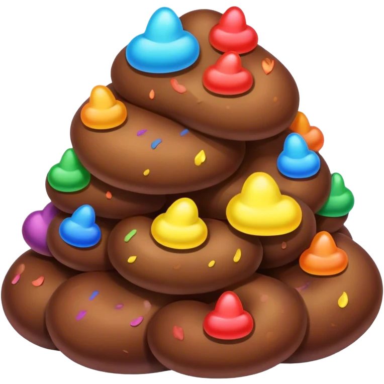 Rainbow poop emoji