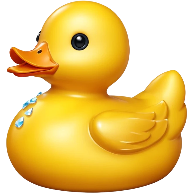 Crystallized rubber duck emoji