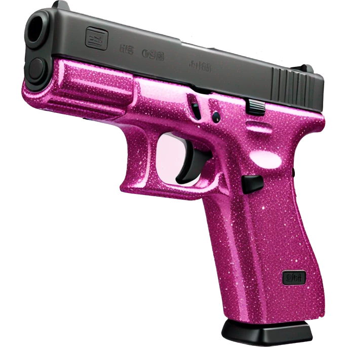 Pink glitter Glock emoji