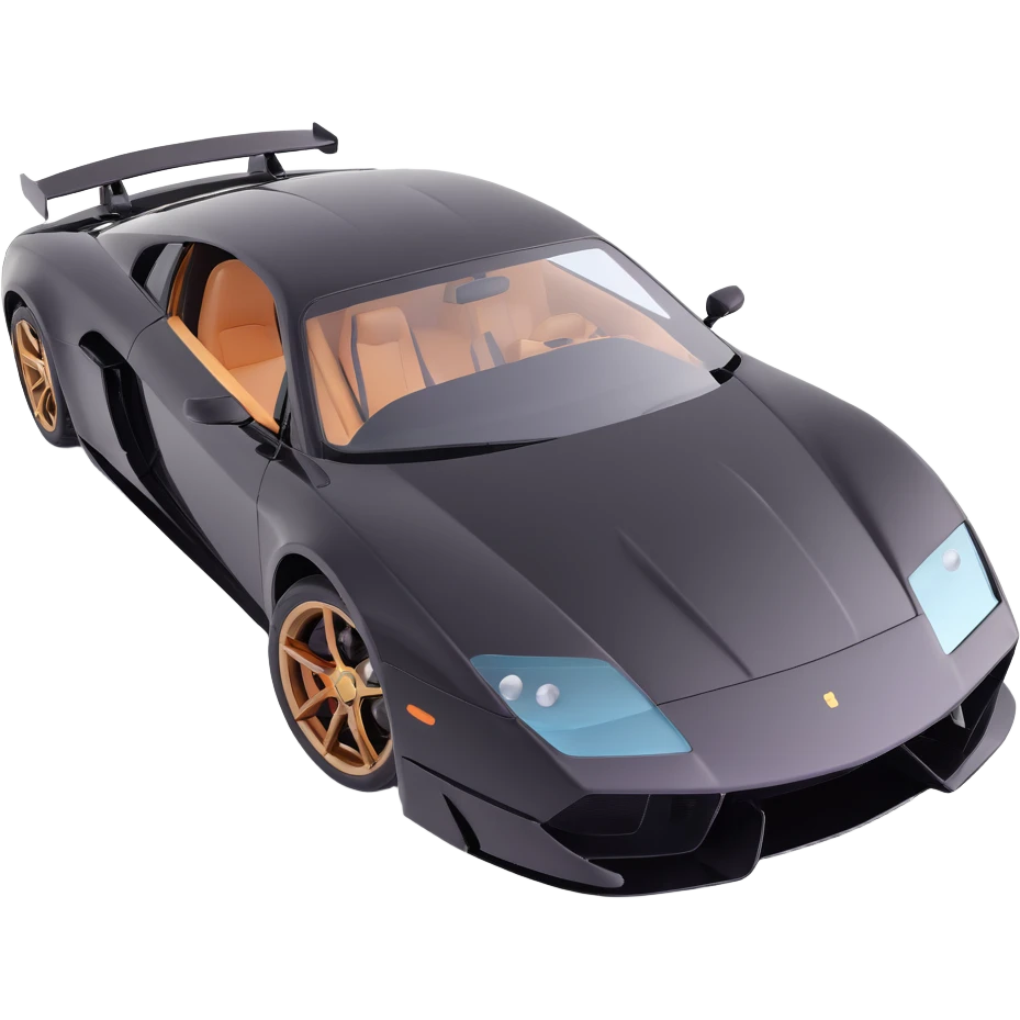 black luxury sports car with a transparent film partially attached, part of the film still floating above the car, premium and elegant emoji