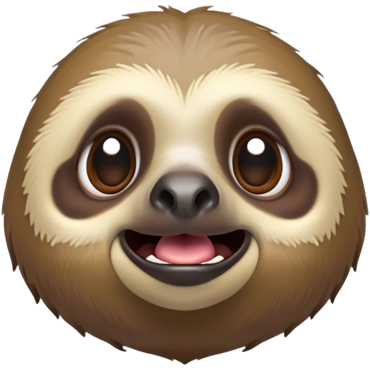 Cinematic Comical Sloth Portrait Emoji, Head tilted dramatically with an exaggeratedly shocked expression, featuring a slow, adorably sluggish form with wide, comically expressive eyes full of humorous disbelief, Simplified yet hilariously expressive features, highly detailed, glowing with a slightly sassy, lazy glow, high shine, dramatic yet playful, stylized with an air of quirky, unhurried attitude, soft glowing outline, capturing the essence of a meme-worthy sloth that looks ready to side-eye its way into viral fame! emoji