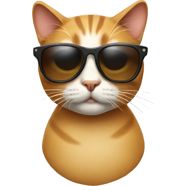 Cat with sunglasses emoji