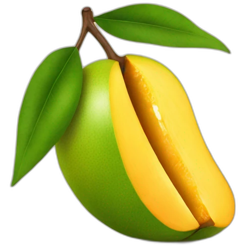 Sliced mango emoji