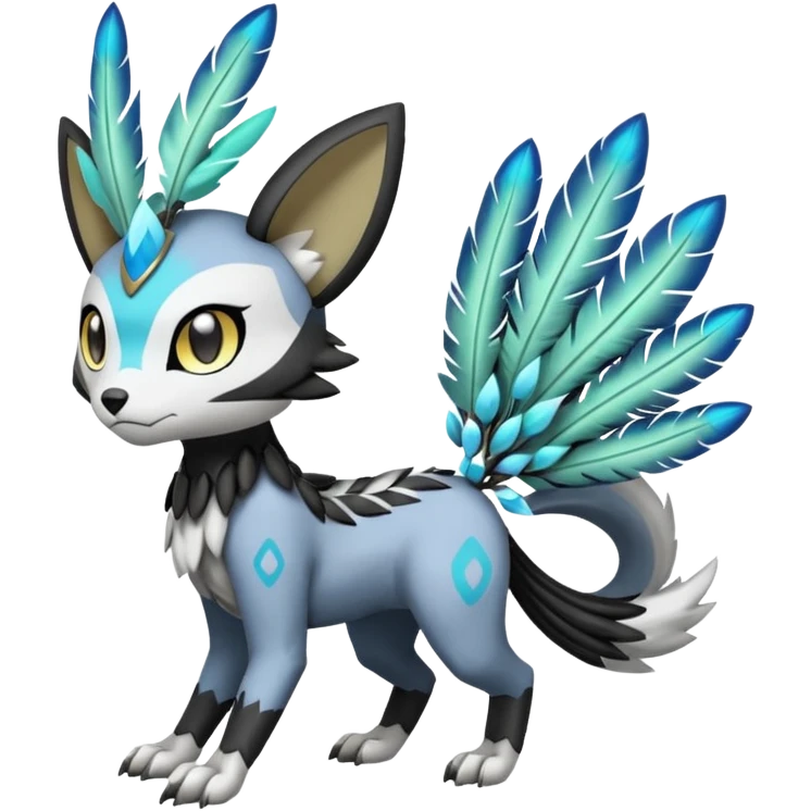 Meloetta-WereGarurumon-Trico-Pokémon-Fakémon-fusion-hybrid-creature emoji