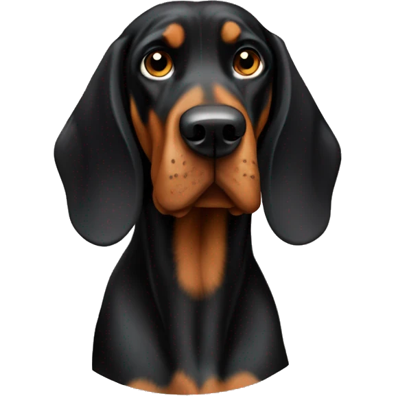 black and tan coonhound  emoji