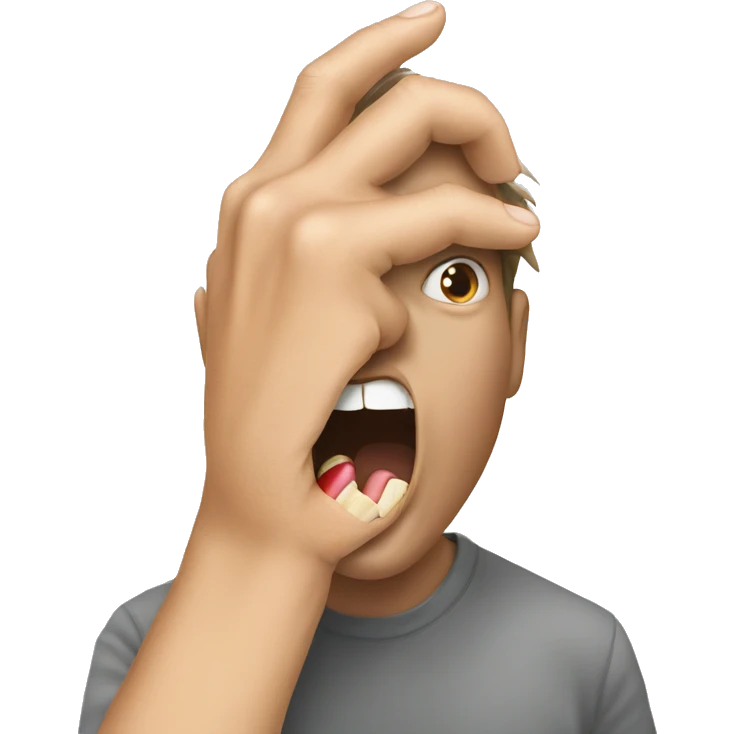 Biting nails emoji