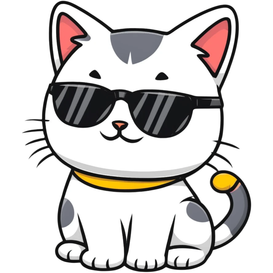 Cat with sunglasses emoji