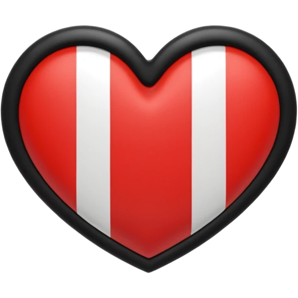 Adidas white stripes black heart emoji