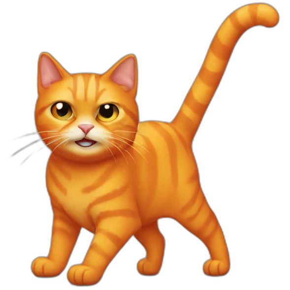 Orange cat anarchist emoji