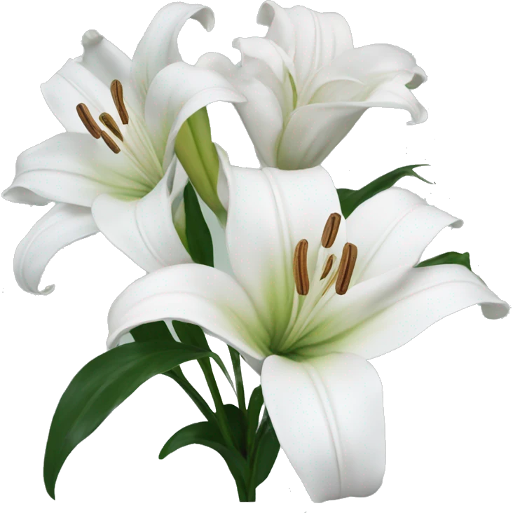 White lilies ￼ emoji