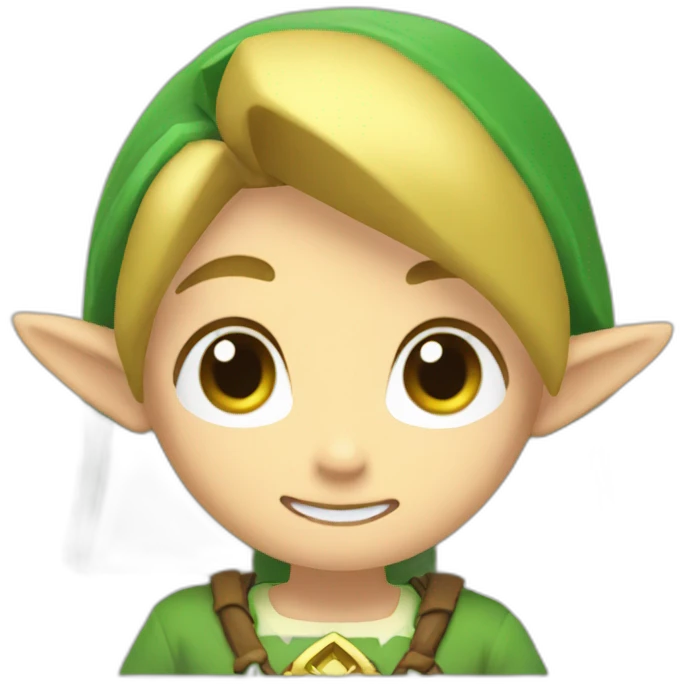 link zelda smiling face with open palms emoji
