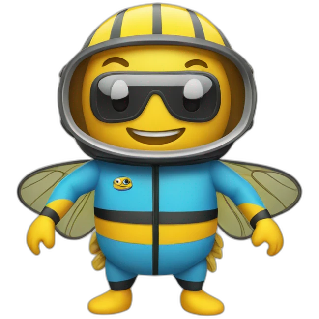Abeille qui surfe  emoji