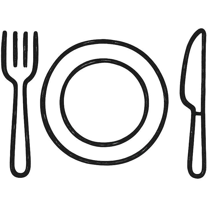 fork, plate and knife icon emoji