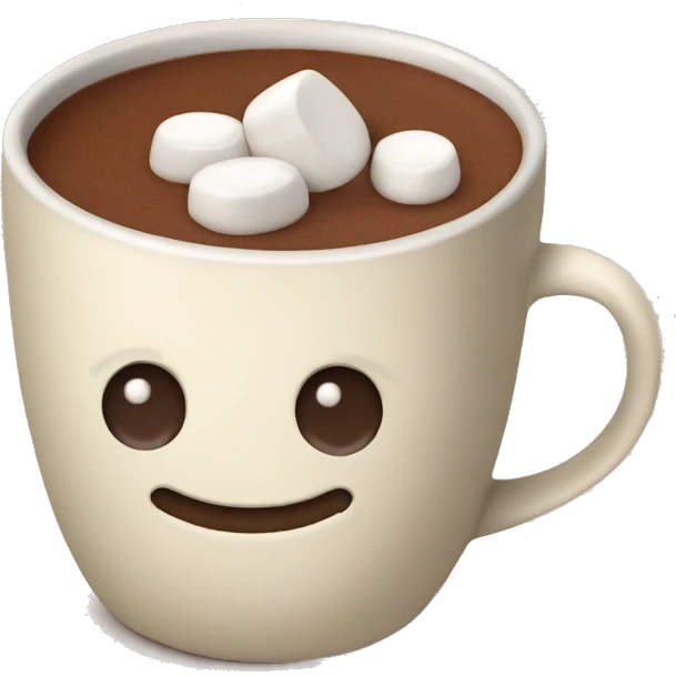 hot cocoa with marshmallows  emoji