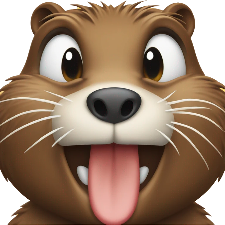 Beaver laughing to tears emoji