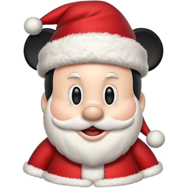 Mickey wearing a santa claus costume emoji
