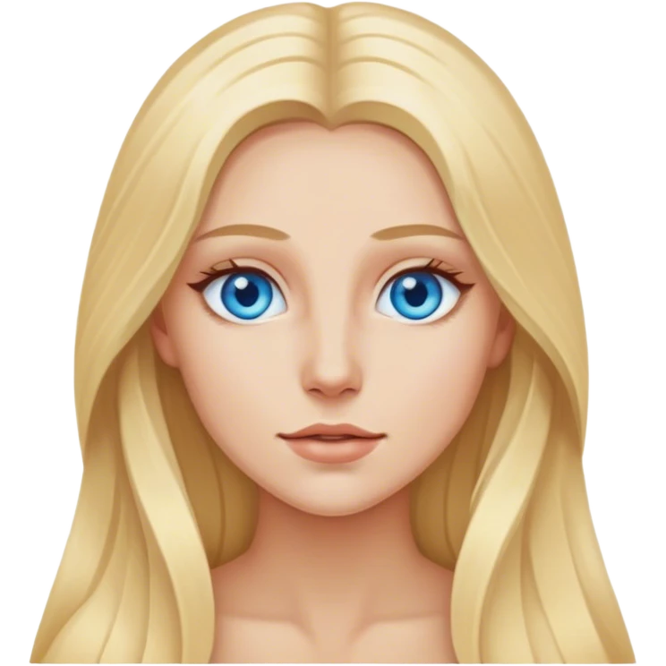 A beautiful blonde with long hair and blue eyes had an epiphany emoji