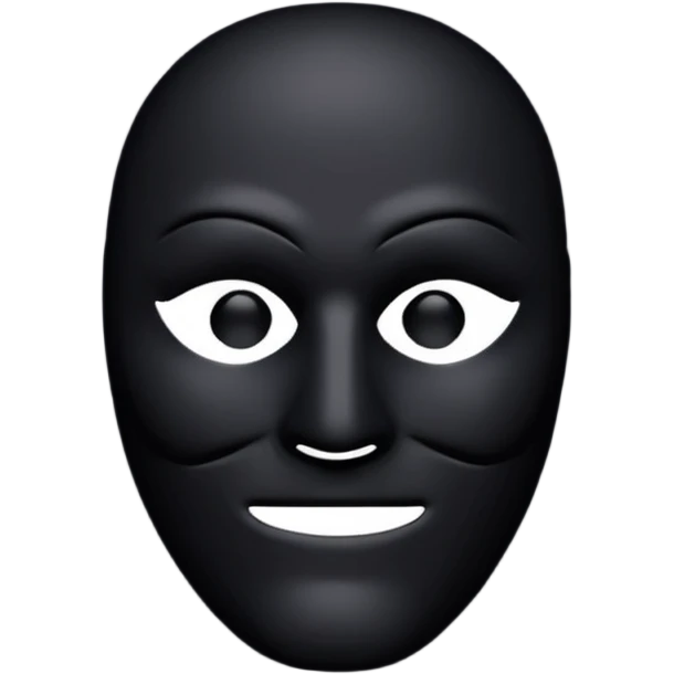 Black mask emoji