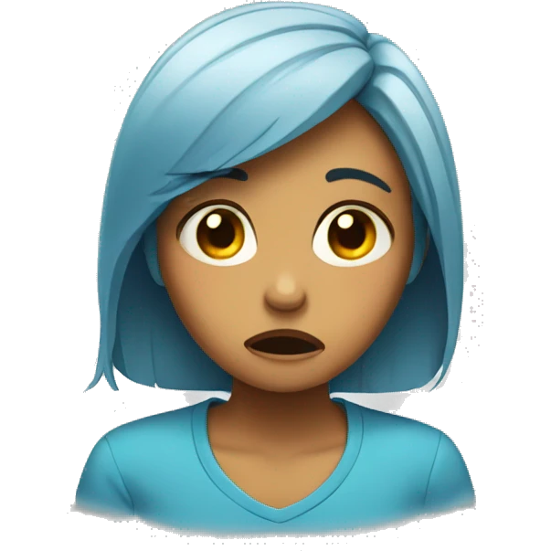Girl crying emoji