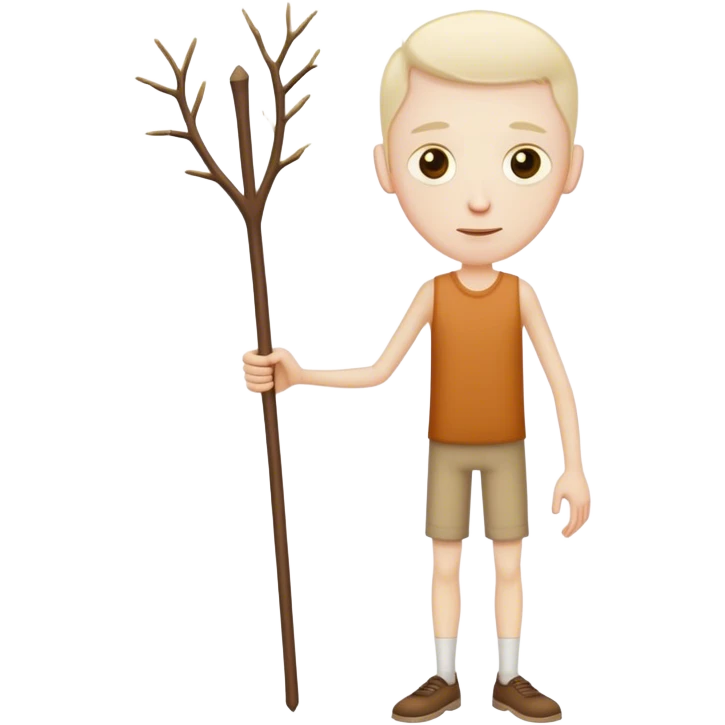 man that looks like a stick emoji