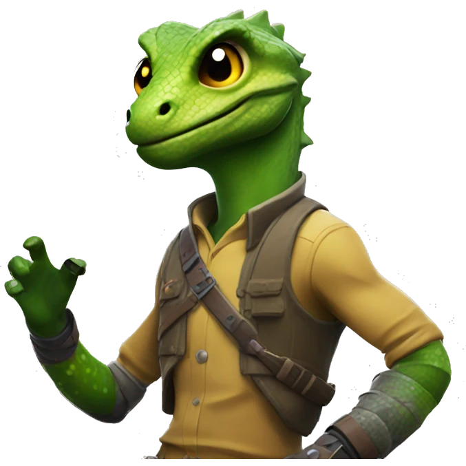 Really cool lizard on a Fortnite emoji