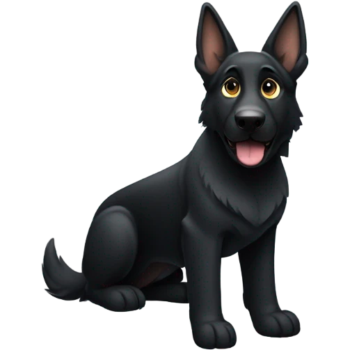Black German Sheppherd emoji