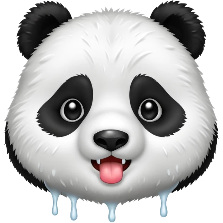 cute panda drooling emoji