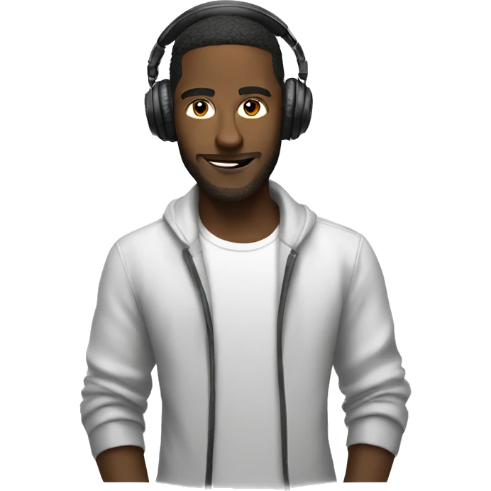 single white dj man emoji