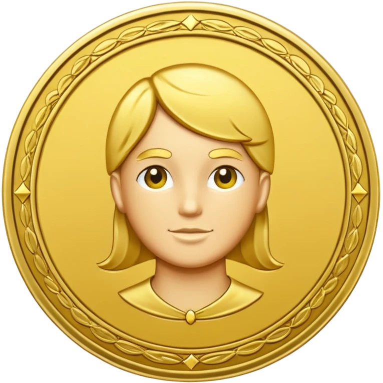 gold coin with fancy t on it emoji