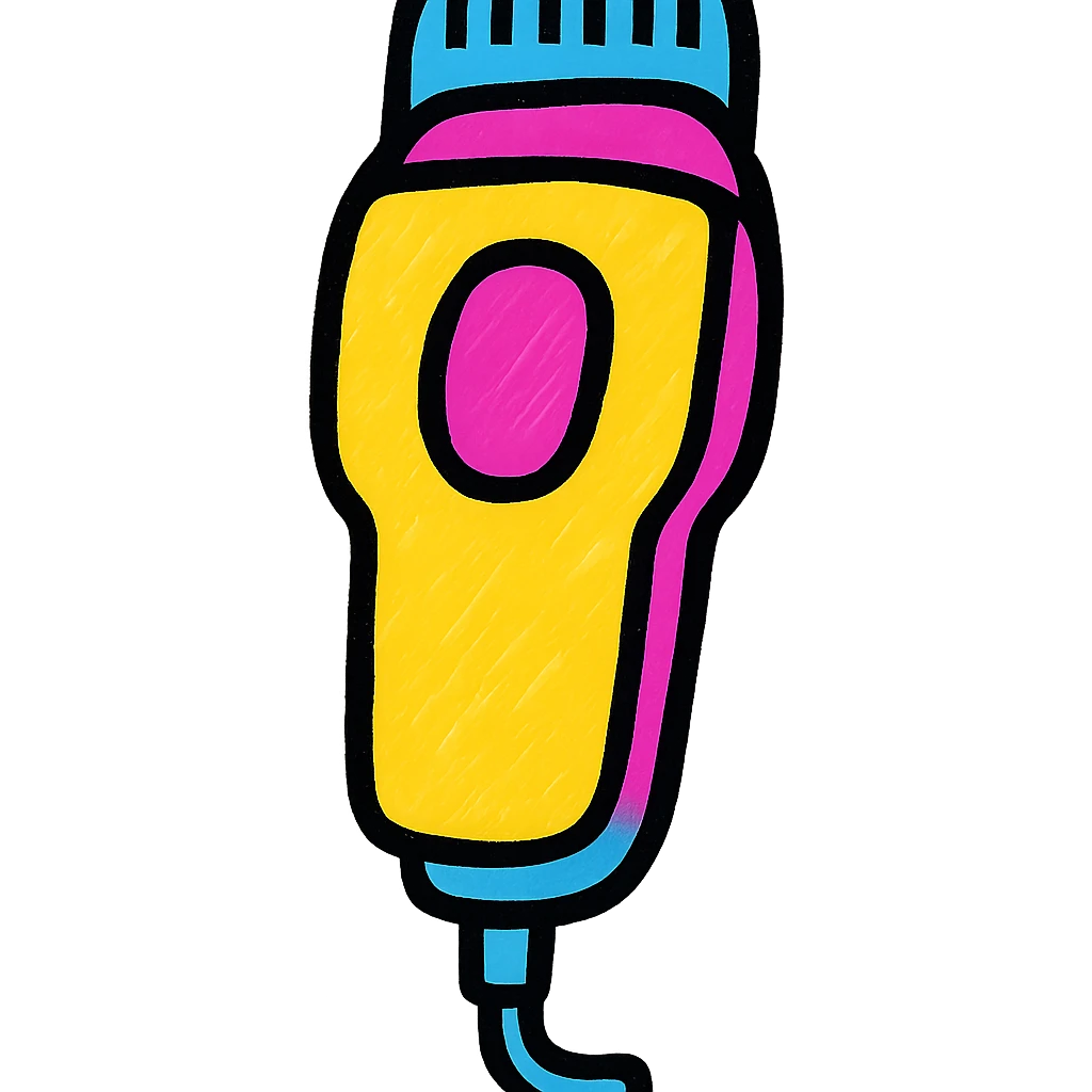 clipper, simple and clear design, vibrant and pop colors icon style emoji