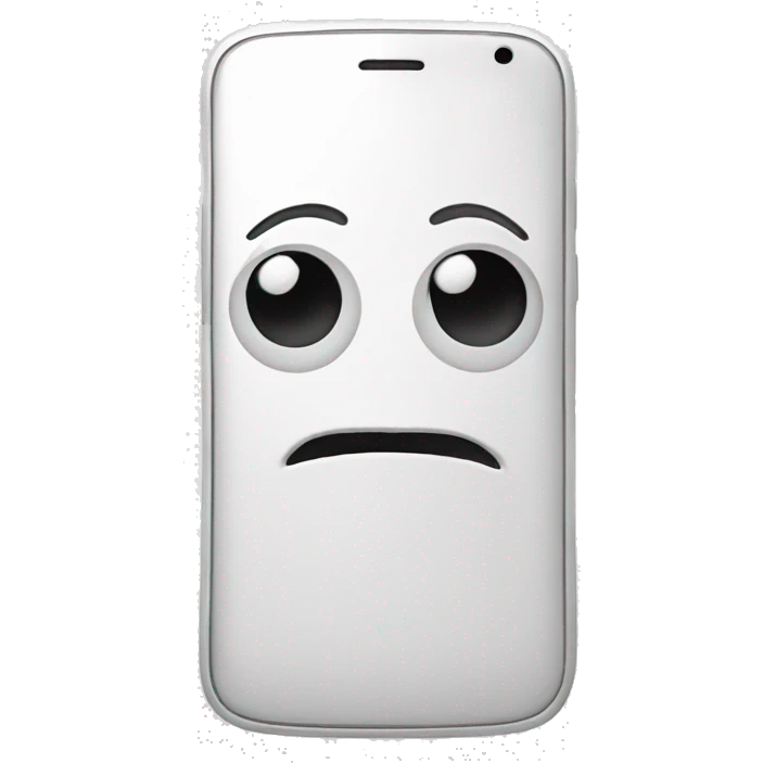 White big Smartphone  emoji