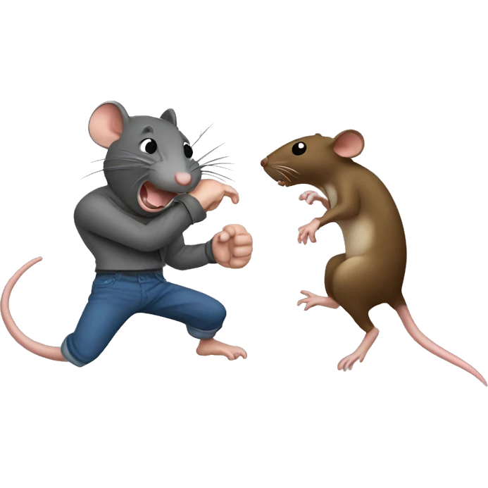 Rat punching a rat emoji