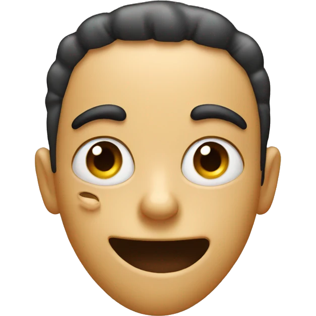 Emoji biting its lip and squiggly eyebrows  emoji