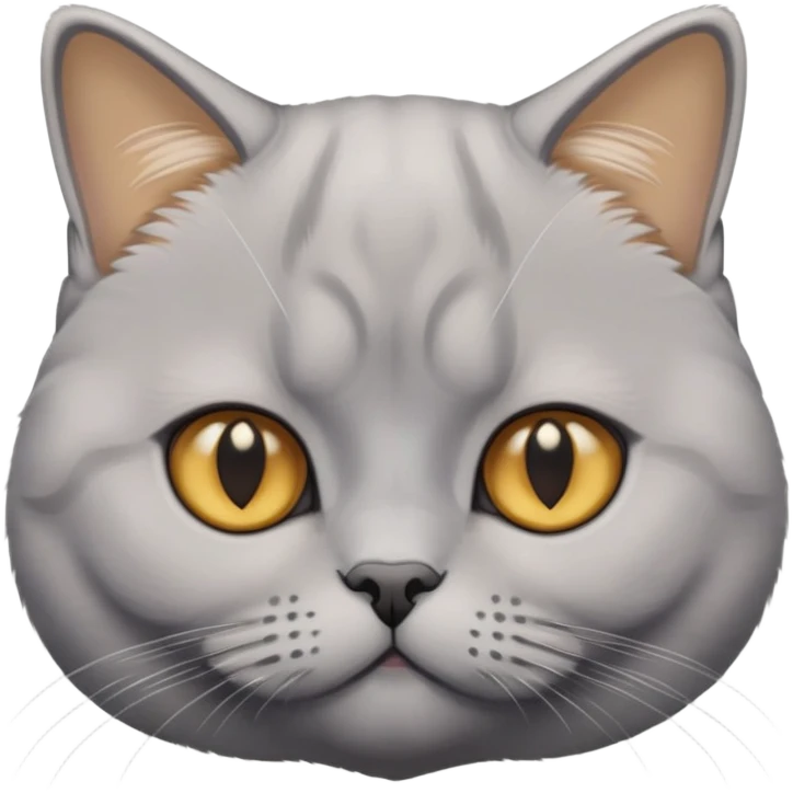 Silver golden British shorthair cat with thick dense coat emoji