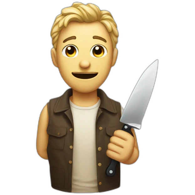 A psychopath whit knife emoji