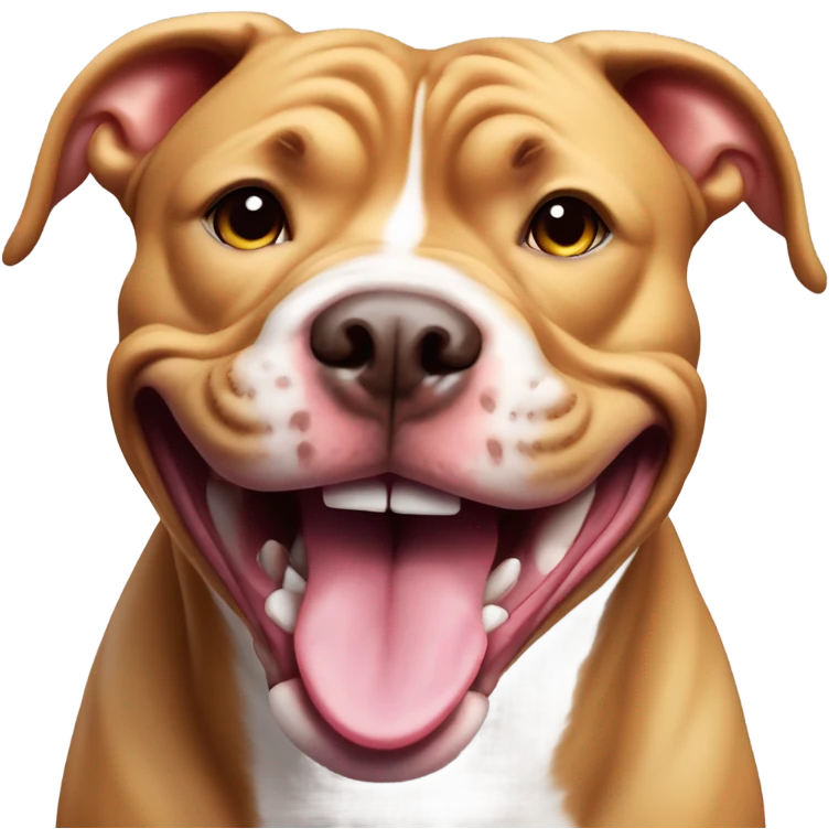 Pitbull smiling emoji