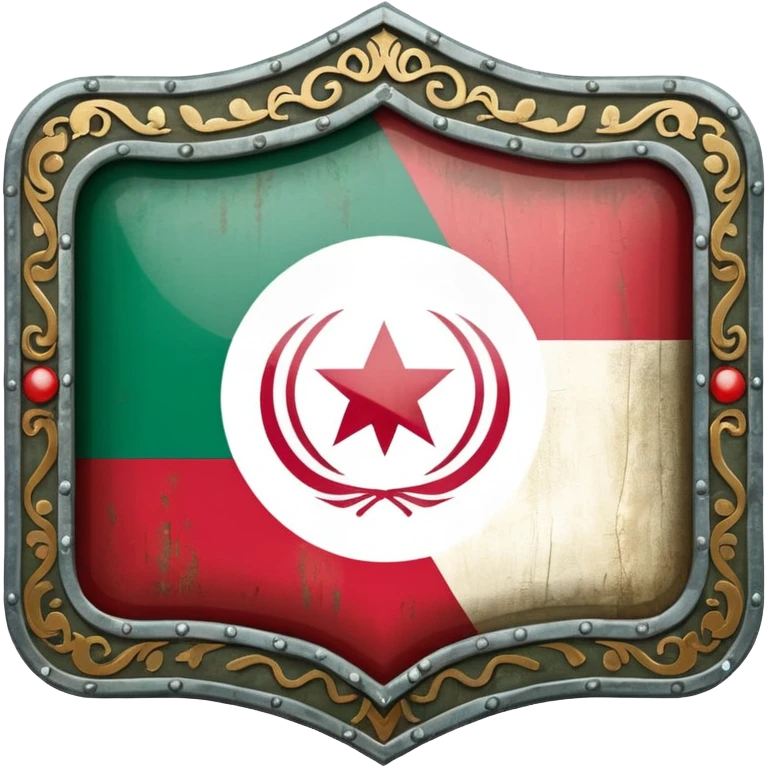 rectangular shield with the flag of Iran emoji